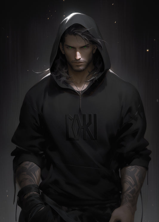 A premium embroidered Loki hoodie with a Scandinavian design inspired by Norse mythology. Made from premium materials and designed for maximum comfort and style. This Loki Embroidered Hoodie combines Viking culture with minimalist design. It uses black thread on a black hoodie to create something truly modern and special. If you want something unique and exciting for yourself or if you're looking for an amazing gift idea for the holidays, don't hesitate to pick up one (or several!) today.