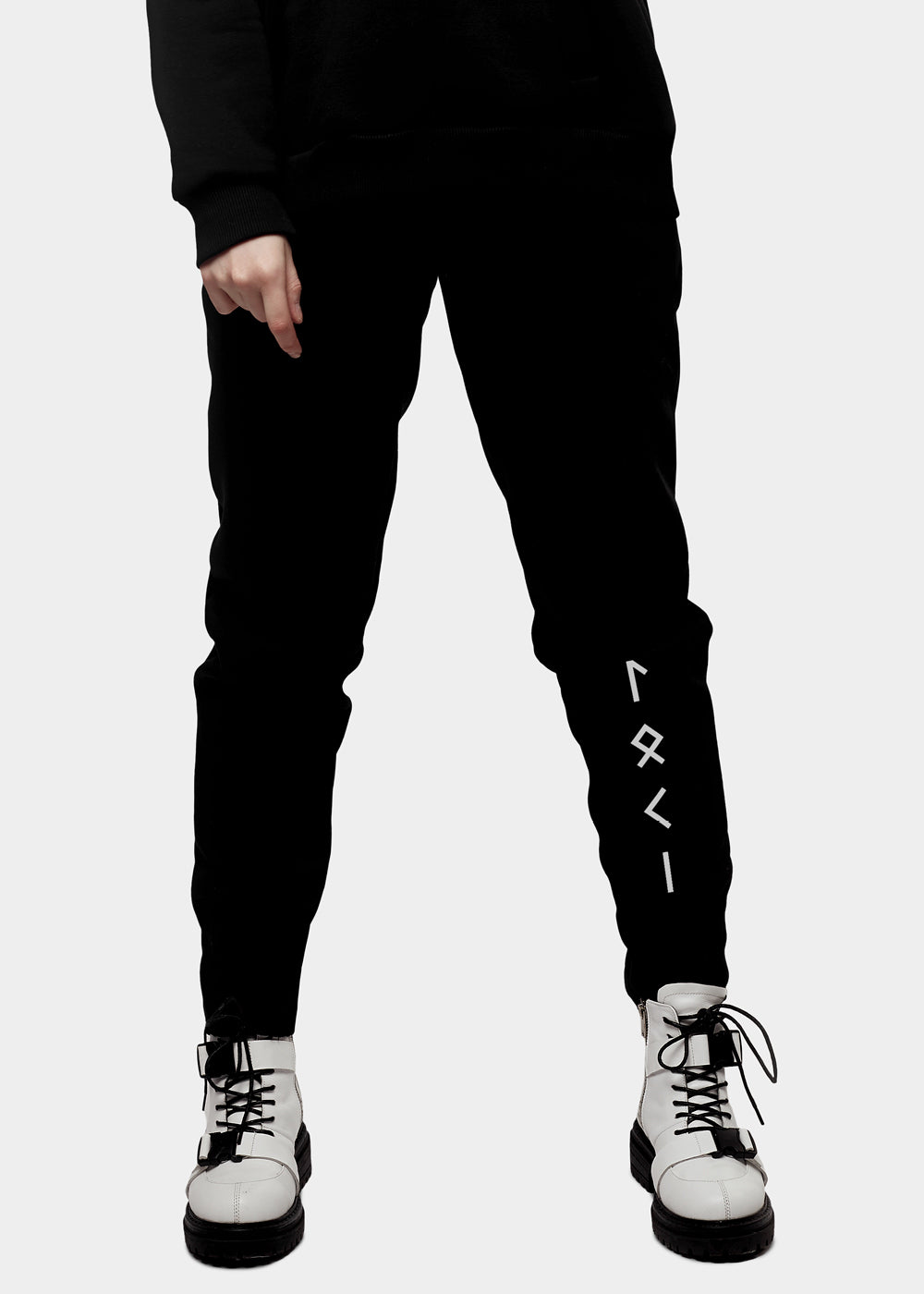 Black Odin sweatpants in Elder Futhark runes. Norse mythology sweatpants.