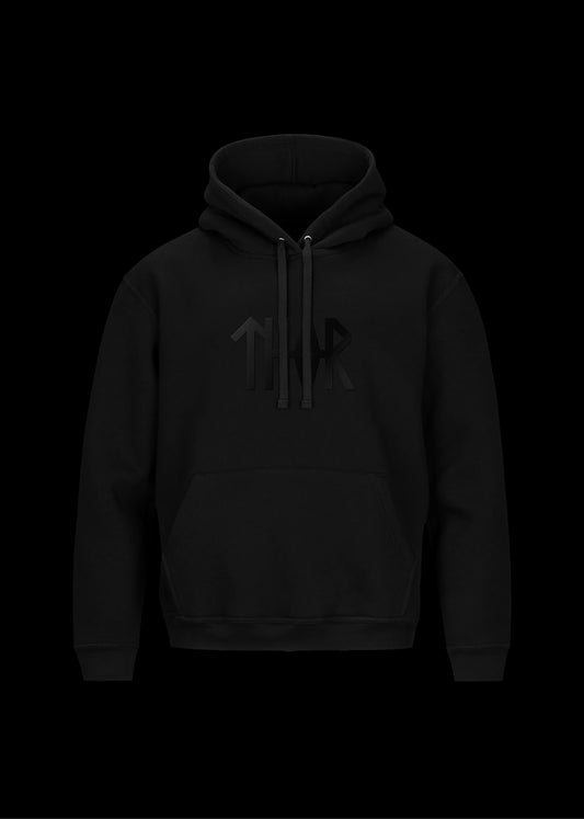 A premium embroidered Thor hoodie with a Scandinavian design inspired by Norse mythology. Made from premium materials and designed for maximum comfort and style. This Thor Embroidered Hoodie combines Viking culture with minimalist design. It uses black thread on a black hoodie to create something truly modern and special. If you want something unique and exciting for yourself or if you're looking for an amazing gift idea for the holidays, don't hesitate to pick up one (or several!) today.