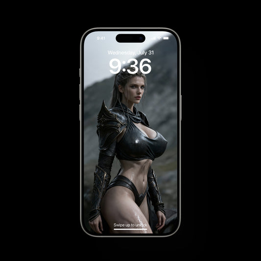 Sexy Valkyrie, Brynhildr is resting in Norse mountains, featured as a mobile live wallpaper. Sexy iPhone Wallpaper and Android Wallpapers