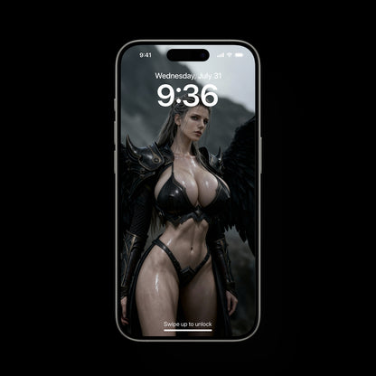 Sexy, Norse Valkyrie standing in the mountains, featured as a mobile live wallpaper. Sexy iPhone Wallpaper