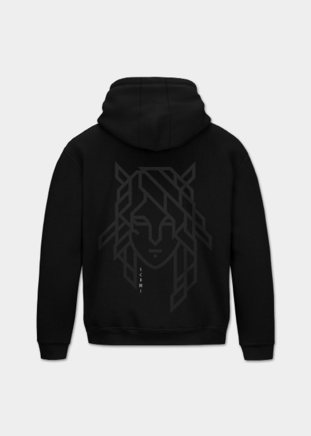 A premium Skadi hoodie with a Scandinavian design inspired by Norse mythology. Made from premium materials and designed for maximum comfort and style. This Skadi Hoodie combines Viking culture with minimalist design. If you want something unique and exciting for yourself or if you're looking for an amazing gift idea for the holidays, don't hesitate to pick up one (or several!) today. Back Graphic