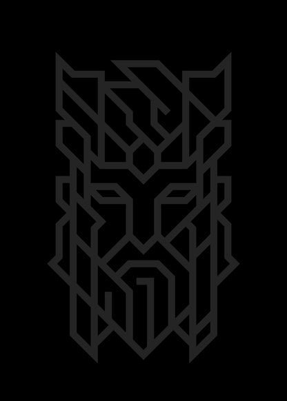 Black Thor t-shirt with tonal black ink Norse rune print, minimalist Viking apparel by Nordikido