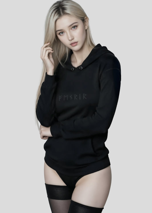 Black Fenrir Rune Hoodie