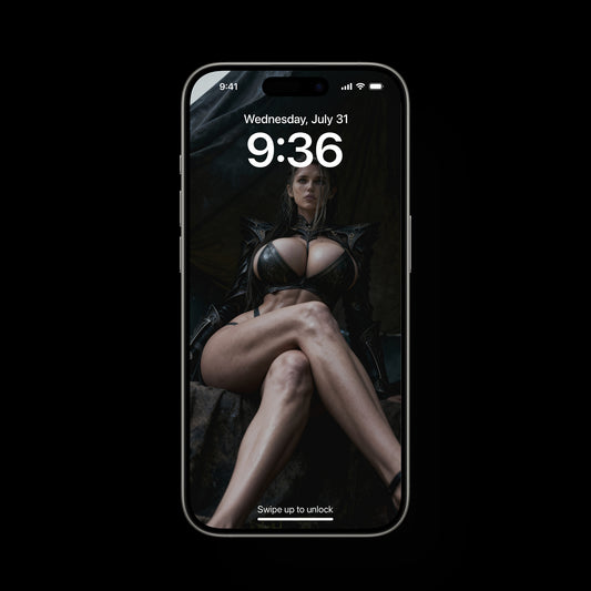 Goddess Freya siting in a tent in the mountains, featured as a mobile live wallpaper. Sexy iPhone Wallpaper