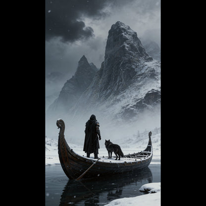 A winter lake mobile wallpaper