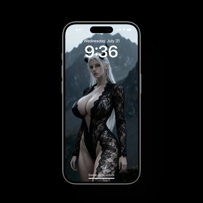 Sexy, Norse Valkyrie standing in the mountains, featured as a mobile live wallpaper. Sexy iPhone Wallpaper