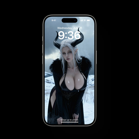Sexy, Norse Deity Hel standing in the mountains, featured as a mobile live wallpaper. Sexy iPhone Wallpaper
