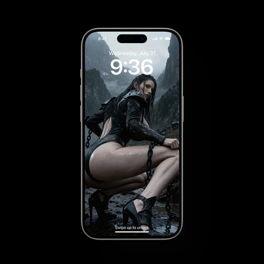 Sexy, Norse Valkyrie standing in the mountains, featured as a mobile live wallpaper. Sexy iPhone Wallpaper