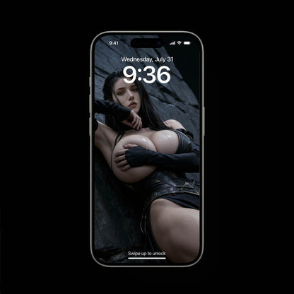 Dark fantasy desktop wallpaper of Hildr, a wounded Valkyrie recovering from battle. Inspired by Norse mythology, this cinematic artwork is perfect for PC, iMac, and MacBook backgrounds.