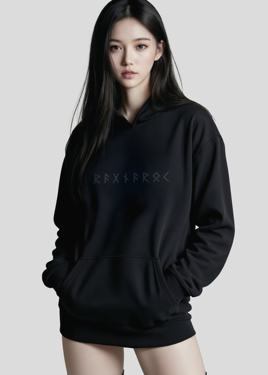 Black Ragnarok Rune Hoodie