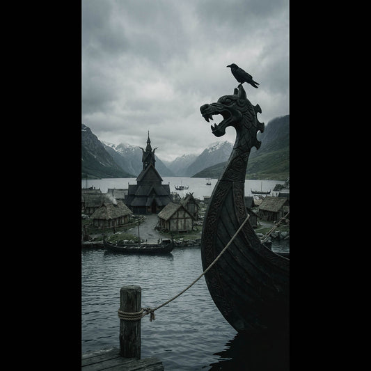 An epic fantasy mobile wallpaper and 4K phone background showcasing the rugged, legendary landscapes of Midgard. The vertical layout weaves deep Norse mythology and the ancient history of the realms into a dramatic mountain scenery, making it a perfect dark moody lockscreen and home screen aesthetic for iPhone and Android devices.