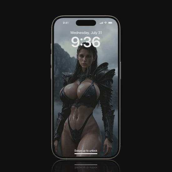 Sexy, Norse Valkyrie standing in the mountains, featured as a mobile live wallpaper. Sexy iPhone Wallpaper