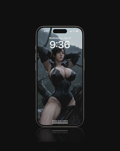 Sexy Valkyrie, Mist is captured and sitting on a black horse in rainy Nordic mountains, featured as a mobile live wallpaper. Sexy iPhone Wallpaper and Android Wallpapers, Big Breasts sexy warrior. Busty warrior.