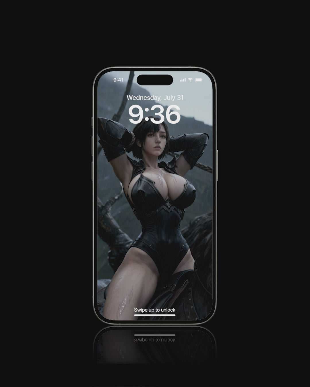 Sexy Valkyrie, Mist is captured and sitting on a black horse in rainy Nordic mountains, featured as a mobile live wallpaper. Sexy iPhone Wallpaper and Android Wallpapers, Big Breasts sexy warrior. Busty warrior.