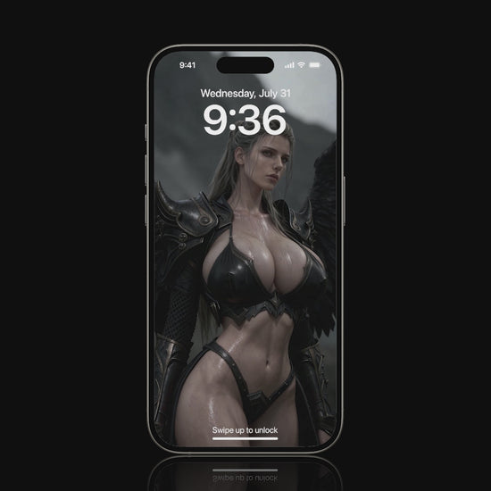 Sexy, Norse Valkyrie standing in the mountains, featured as a mobile live wallpaper. Sexy iPhone Wallpaper