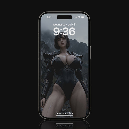 Sexy, Norse Valkyrie standing in the mountains, featured as a mobile live wallpaper. Sexy iPhone Wallpaper
