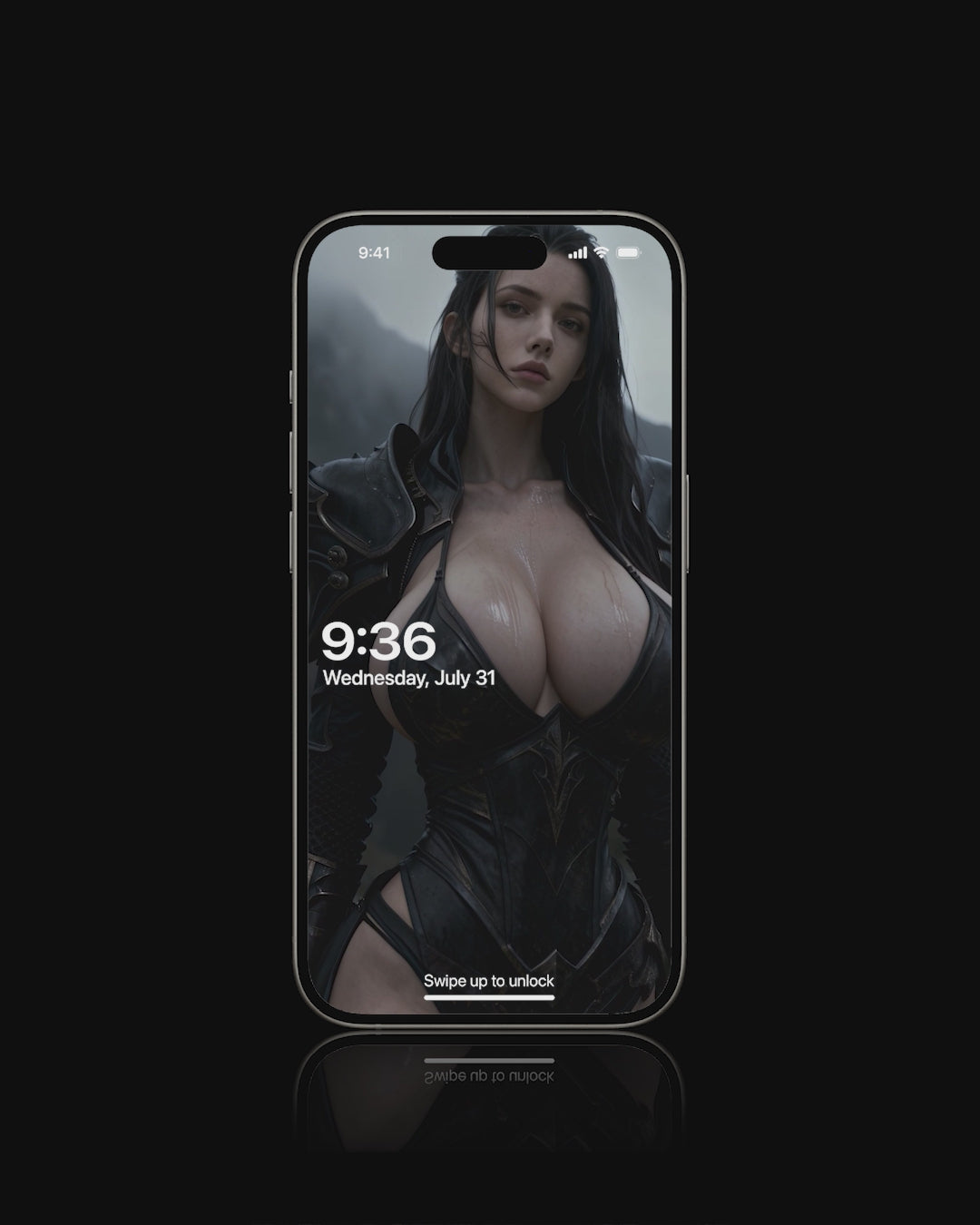 A high-definition live wallpaper featuring a powerful Valkyrie walking in a steady, rhythmic loop. The subtle motion and dark, atmospheric background are designed to help with focus and concentration at a desktop setup.
