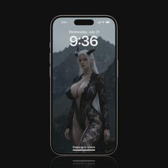 Sexy, Norse Valkyrie standing in the mountains, featured as a mobile live wallpaper. Sexy iPhone Wallpaper